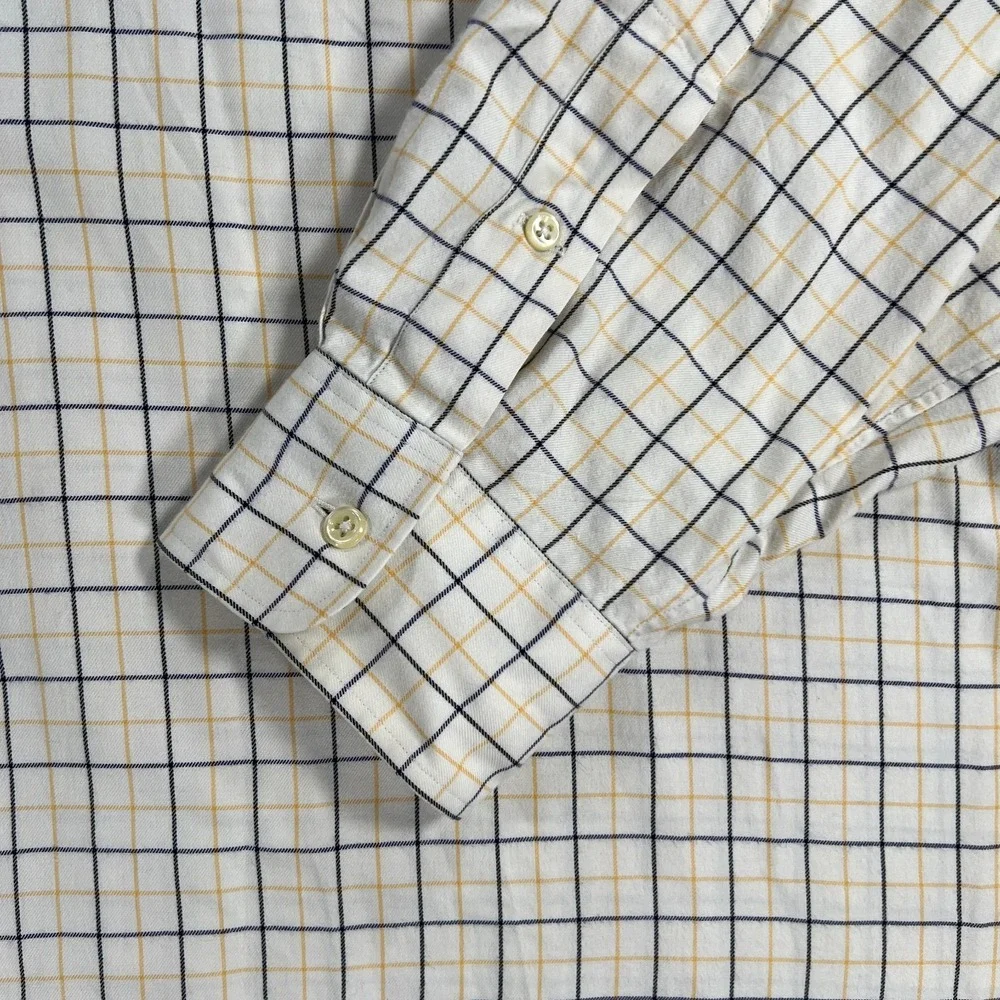 Polo Ralph Lauren Shirt Mens 2XL XXL Ivory Check Long Sleeve Regent Classic Fit